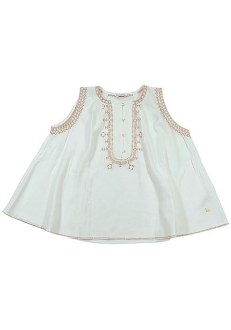Canotta bambina in misto lino Manila Grace | 247YMJS25/SUPANNA